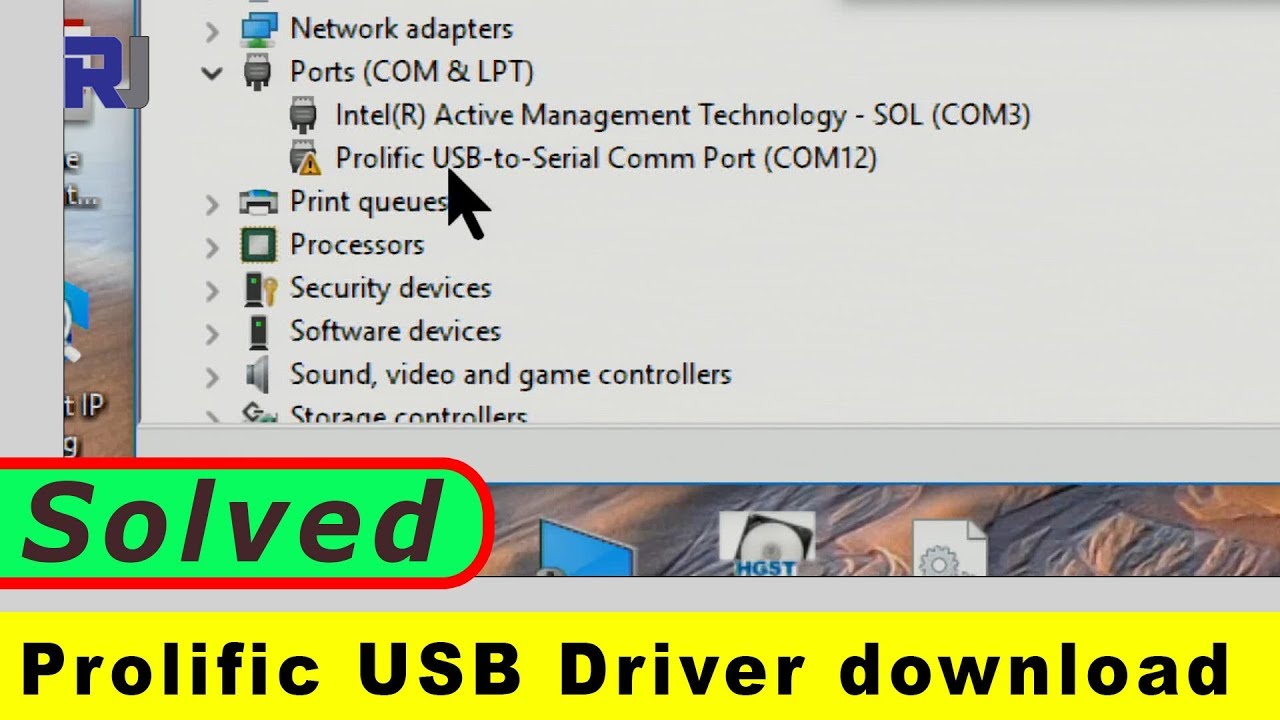 Prolific usb to serial comm port driver